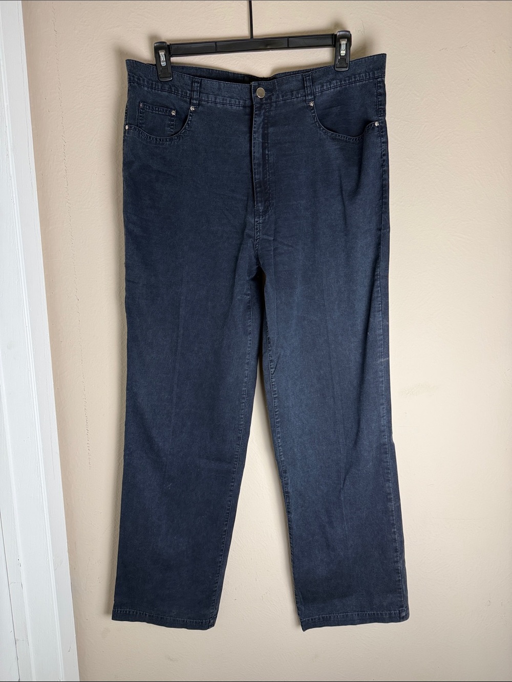 Pavi Italy Pants Men’s 38 Navy Blue Made In Italy Cotton Blend
